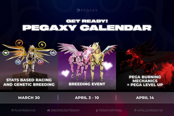 pegaxy calendar